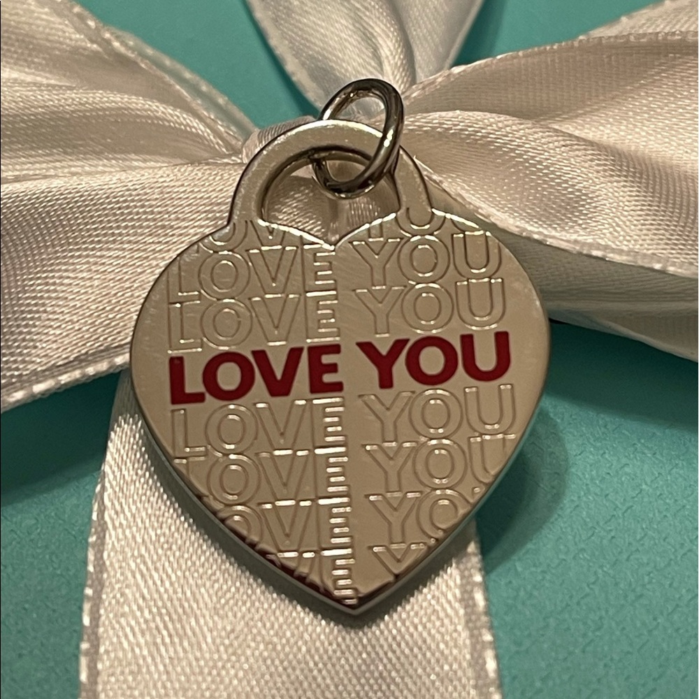 Tiffany Large “Love” pendant Red enamel